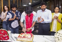 Cricketer Tilak Varma at Mana Shankara Vara Prasad Garu Movie Set